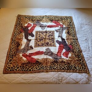 Talbots Floral and Abstract Silk Scarf